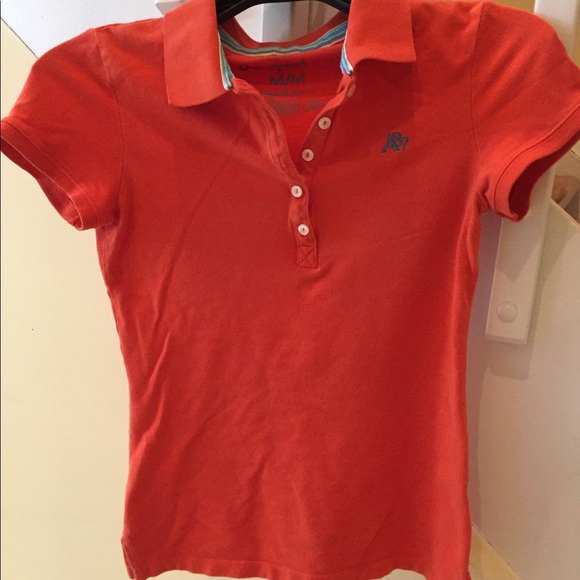 **SOLD**Aeropostale Orange Polo Top - Picture 1 of 6